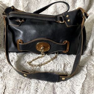 EUC: orYANY Black Genuine Leather Softshell
Slouchy Shoulder Satchel Bag